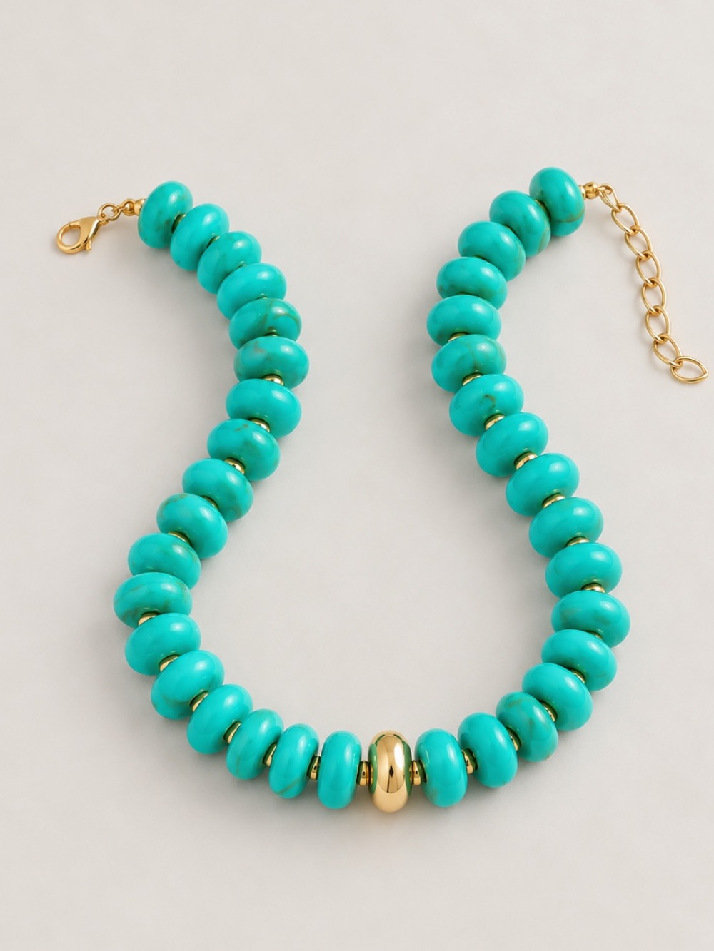 New! Turquoise Beaded Colorful Dopamine Necklace NWOT